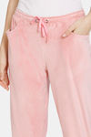 Zivame Supersoft Velour Knit Pyjama - Coral Almond — thumbnail 5